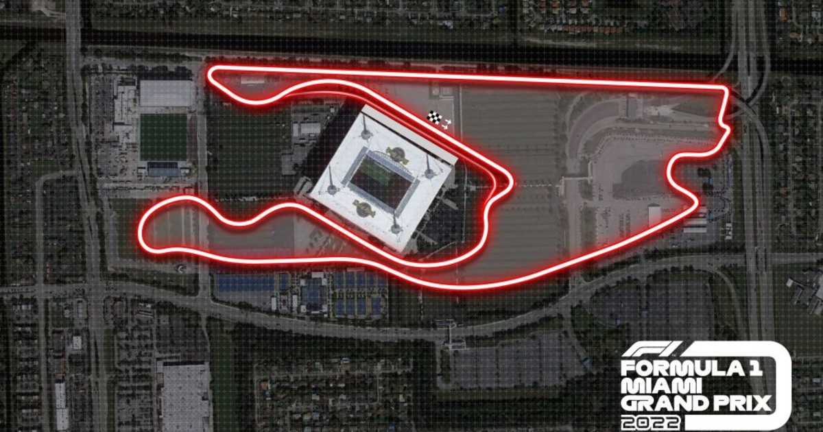 Trazado del futuro circuito de F1 en Miami Gardens © formula1.com