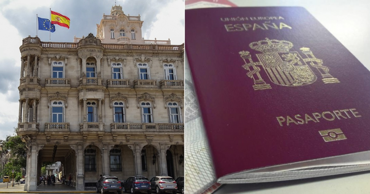 Consulado de España en La Habana / Pasaporte español © CiberCuba / Twitter @ConsEspLaHabana
