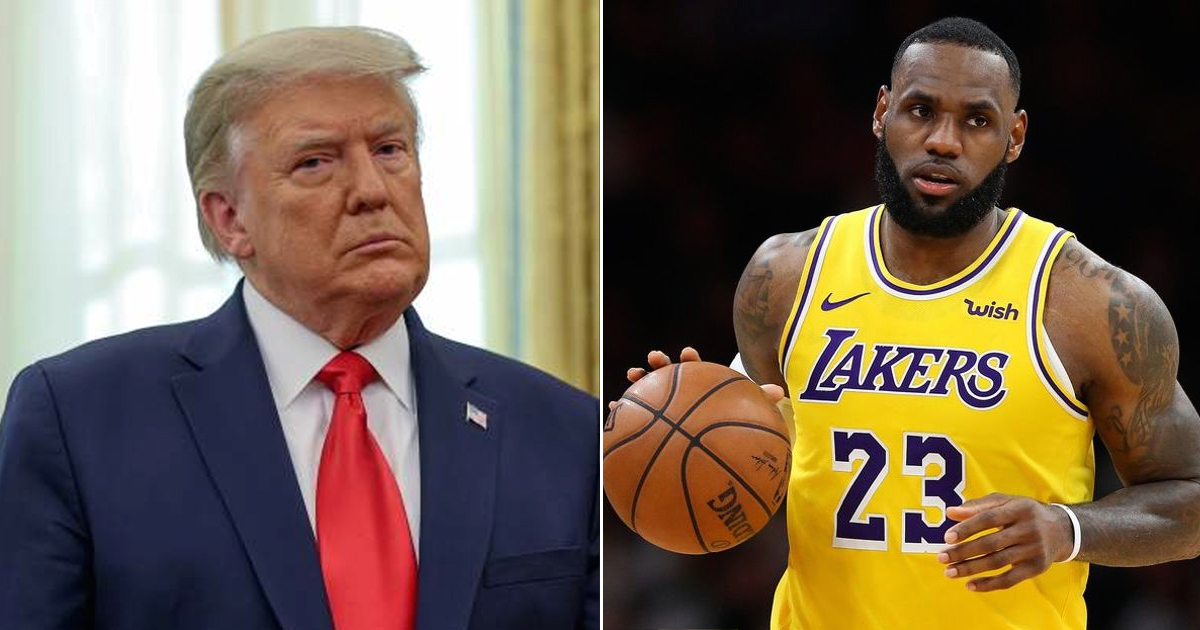 Trump criticó al deportista © Collage: WOA/Twitter/LA Lakers