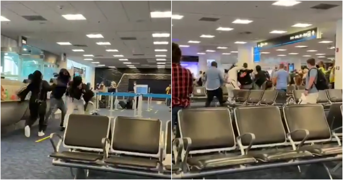 pelea en el Aeropuerto de Miami © Twitter / Billy Corben