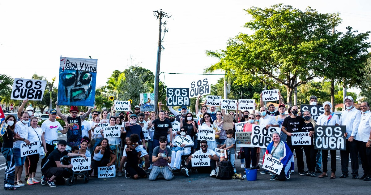 Participantes en la manifestación © Facebook / ProActivo Miami