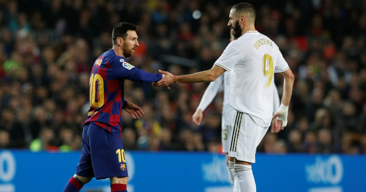 Messi y Benzema durante el clásico Madrid vs Barcelona de La Liga (referencia) © REUTERS / Albert Gea