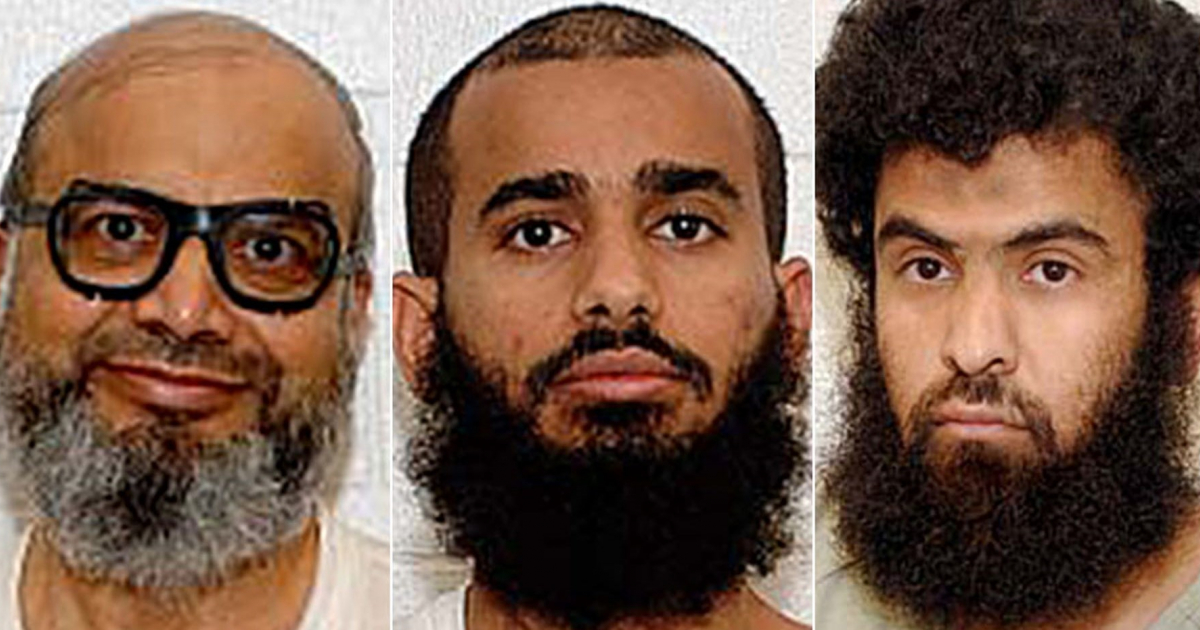 Los tres terroristas liberados: Saifullah Paracha, Uthman Abdul Rahim Mohammed Uthman y Abdul Rabbani © Department of Defense 