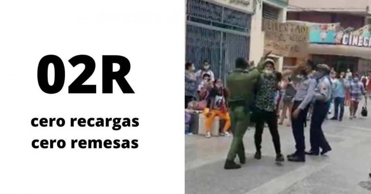 Propuesta de cero recargas y detención de Luis Robles © Salomé García Bacallao/ Facebook y Luis Robles/ Facebook