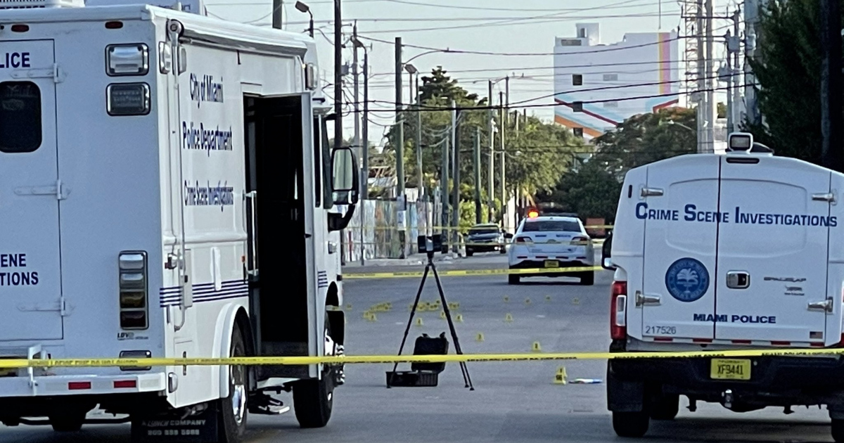 Tiroteo en la barriada de Wynwood, en Miami. © Twitter @TrentKellyWPLG