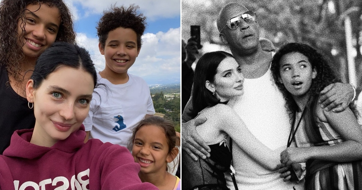 Meadow Walker junto a Vin Diesel y sus hijos © Instagram / Meadow Walker