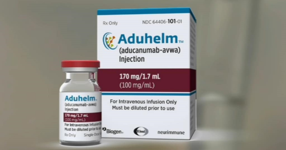 Aducanumab, el nuevo fármaco aprobado por la FDA en EE.UU. © Twitter/Biogen