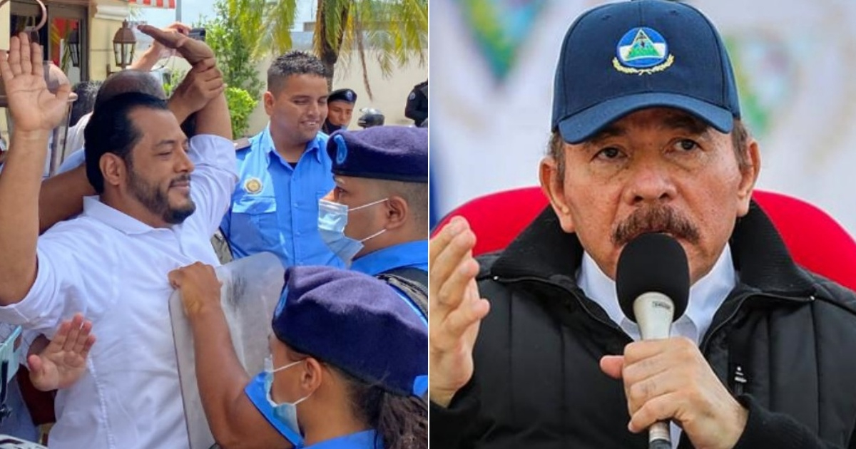 El candidato presidencial de Nicaragua, Félix Maradiaga (i) y Daniel Ortega (d) © Facebook/Onda Local -
