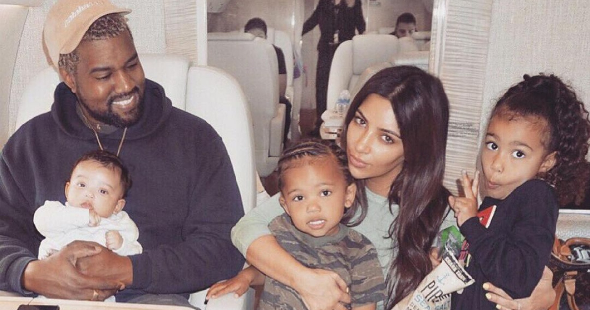 Kim Kardashian y Kanye West con sus hijos mayores © Instagram / Kim Kardashian