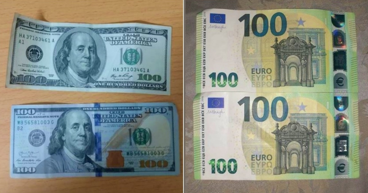 Dólares y euros en Cuba © Captura de pantalla de Facebook