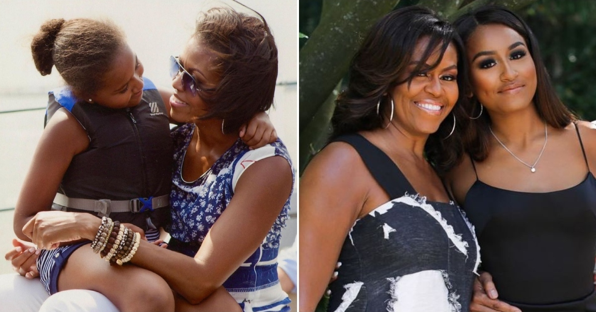 Michelle Obama con su hija Sasha © Instagram / Michelle Obama