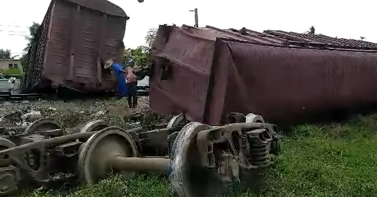 Tren descarrilado en Cuba (referencial) © Captura de video / Facebook