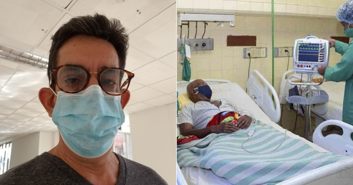 Ulises Toirac y paciente hospitalizado en Cuba (imagen de referencia) © Facebook de Ulises Toirac / Granma