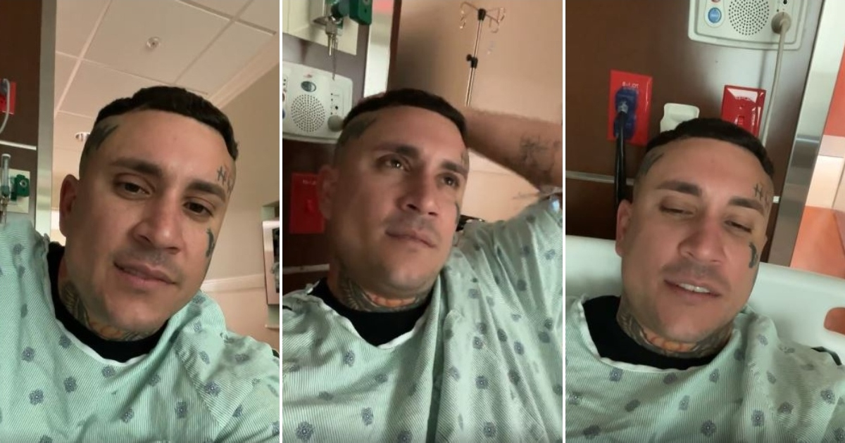 Osmani García ingresado en un hospital de Miami © Instagram / Osmani García