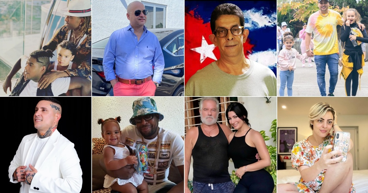 Algunos de los artistas cubanos que felicitaron a los padres en su día © Redes sociales