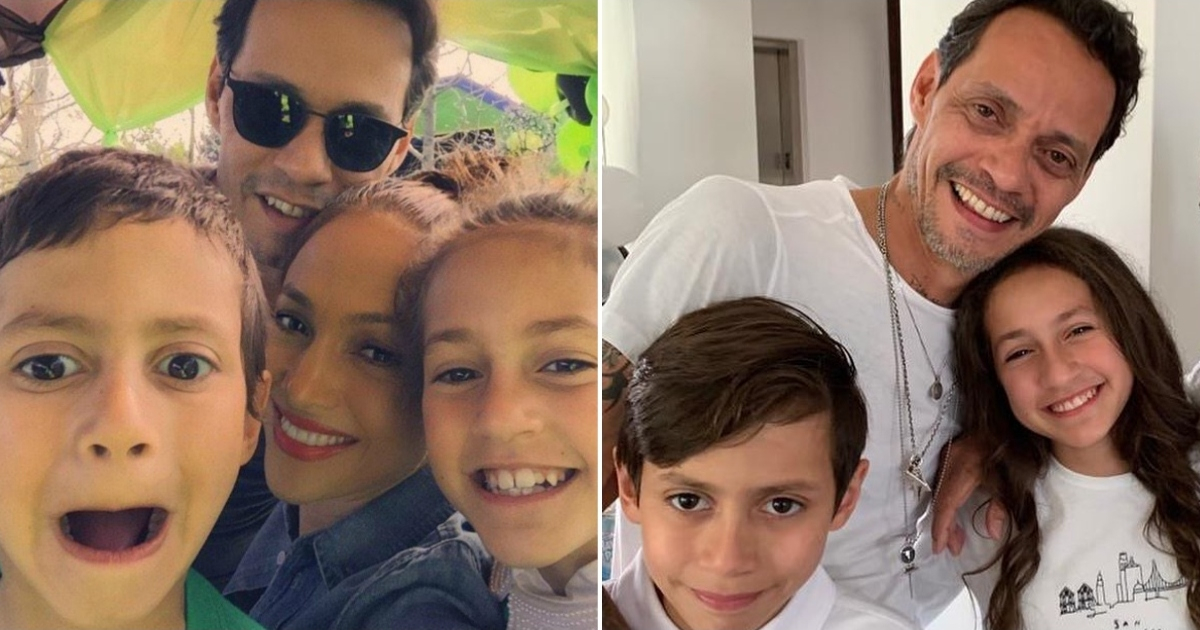 Jennifer Lopez y Marc Anthony junto a sus hijos Max y Emme © Instagram / Jennifer Lopez