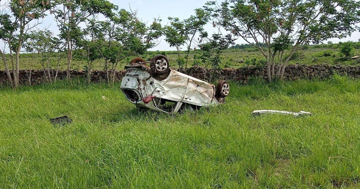 Imagen del vehículo accidentado © Grupo de Facebook / Accidentes Buses & Camiones...