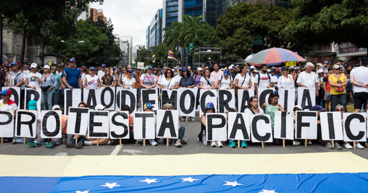Protesta pacífica en Venezuela © CIDH