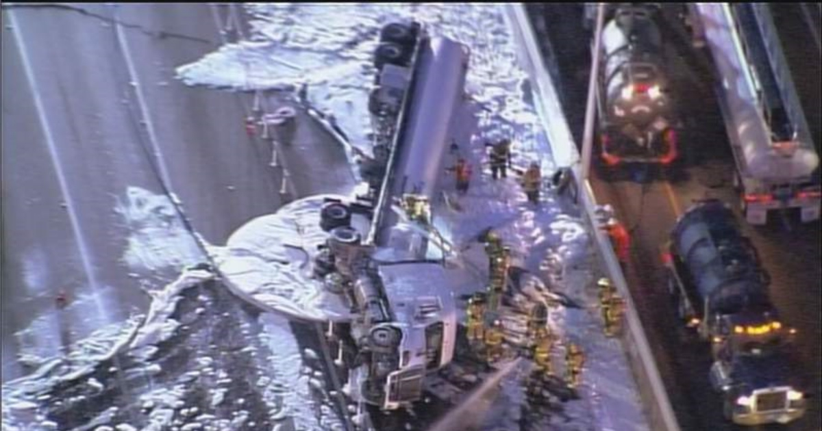 Accidente en la I-95 © Captura de pantalla de Local 10 News