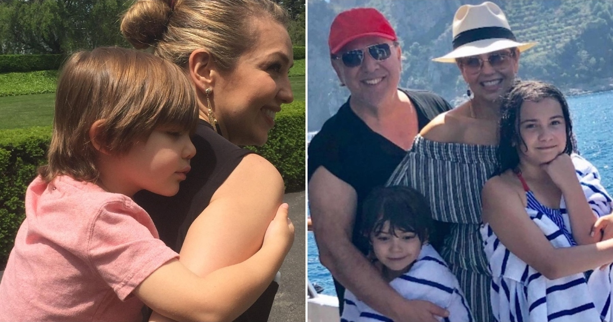 Thalia y Tommy Mottola posan con sus hijos Matthew y Sabrina © Instagram / Thalia