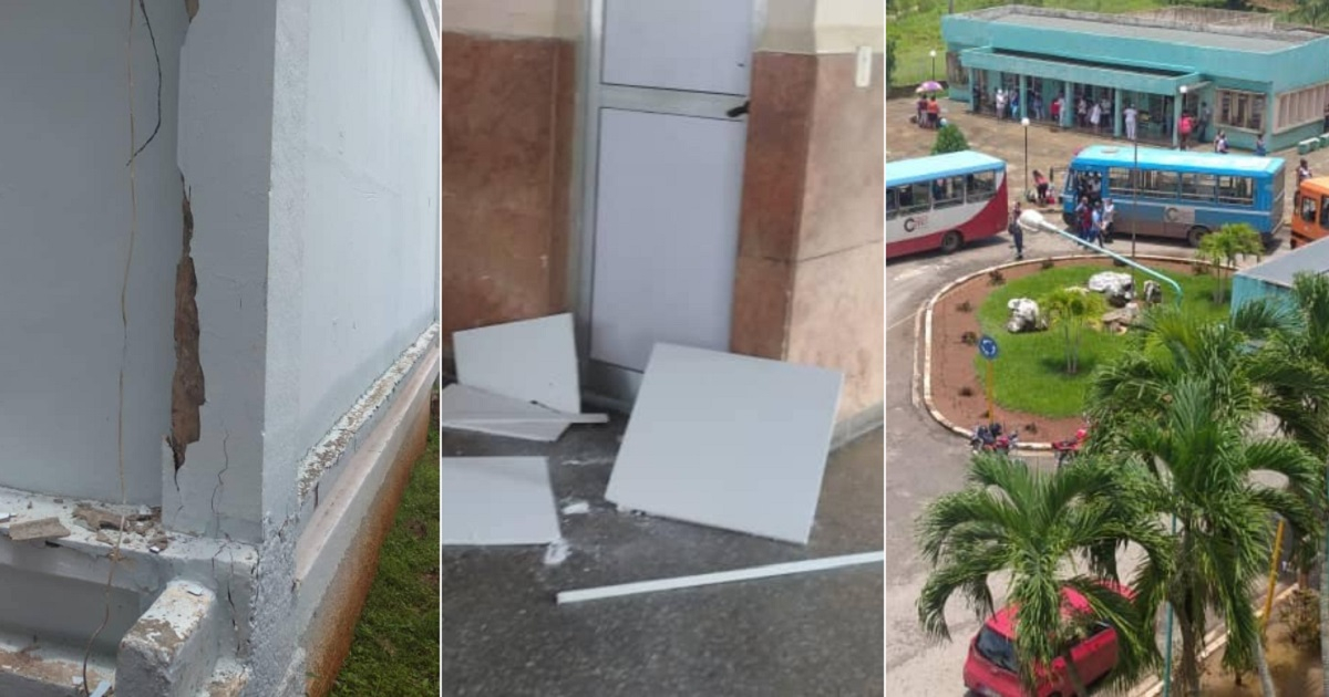 Daños en el hospital de San Cristóbal por temblor de tierra © Facebook / Yarima Córdova