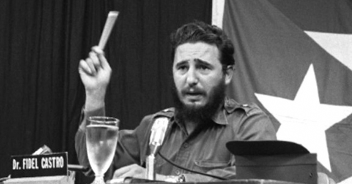 Fidel Castro en su discurso de junio de 1961 © Cubadebate