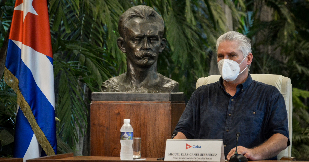 Díaz-Canel en su comparecencia el 11J © Cubadebate