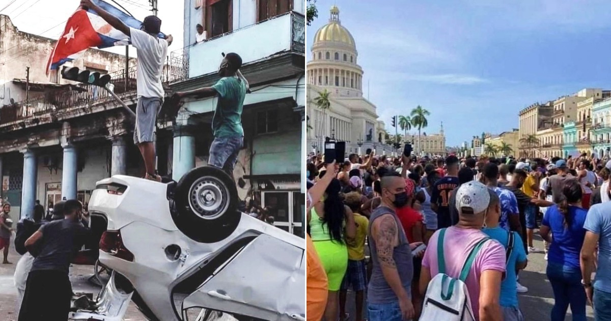 Protestas en La Habana este 11 de julio © Facebook / Lena Burke