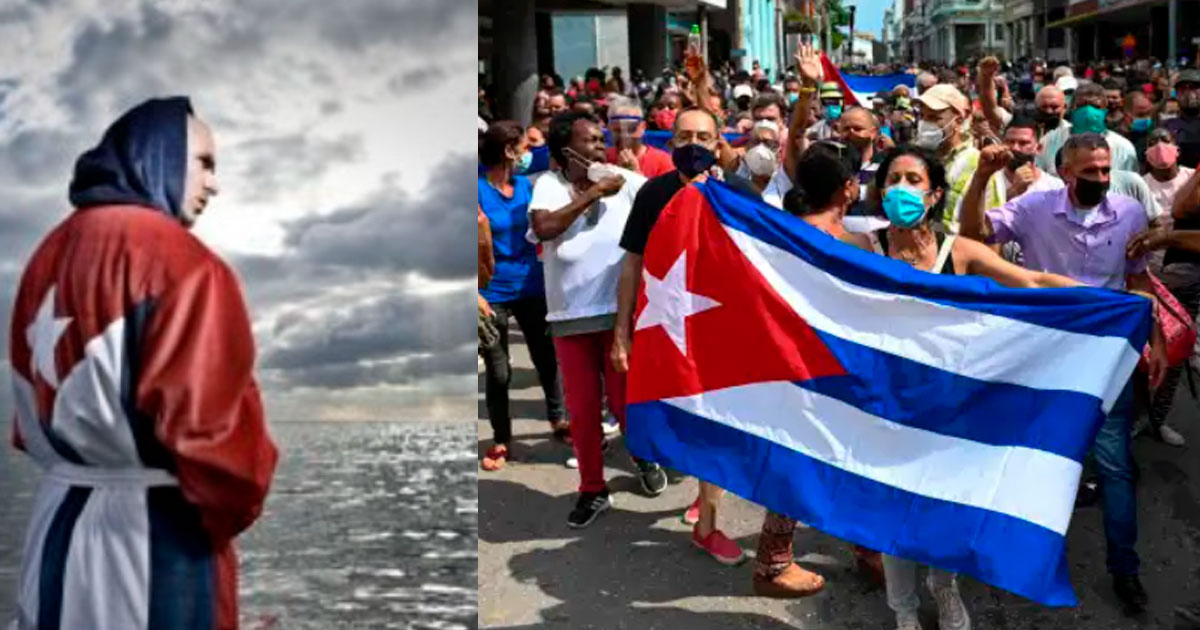 Pitbull / Manifestantes en Cuba © Captura de pantalla / Instagram Pitbull / Prensa Libre AFP