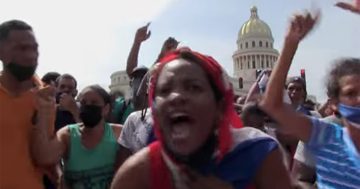 Protestas en Cuba © Captura de Video / France 24