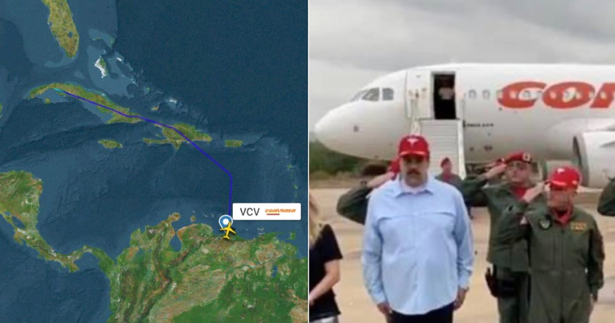 Nicolás Maduro frente a su avión presidencial. © Captura de video
