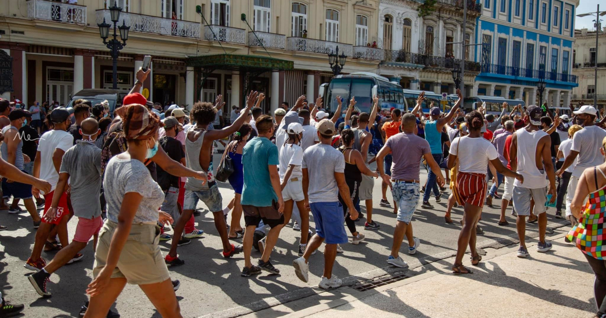 Protesta en Cuba © Facebook / Marcos Evora