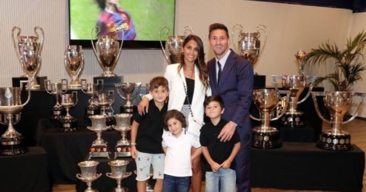 Antonela, Messi y sus hijos © Instagram / Antonella Roccuzzo