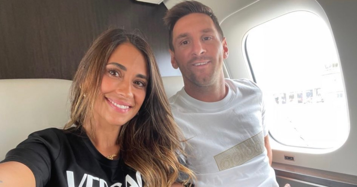 Antonella Roccuzzo y Leo Messi camino a París © Instagram / Antonella Roccuzzo