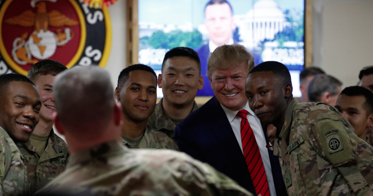 Trump durante su visita a Afganistán en 2019 © Flickr/White House