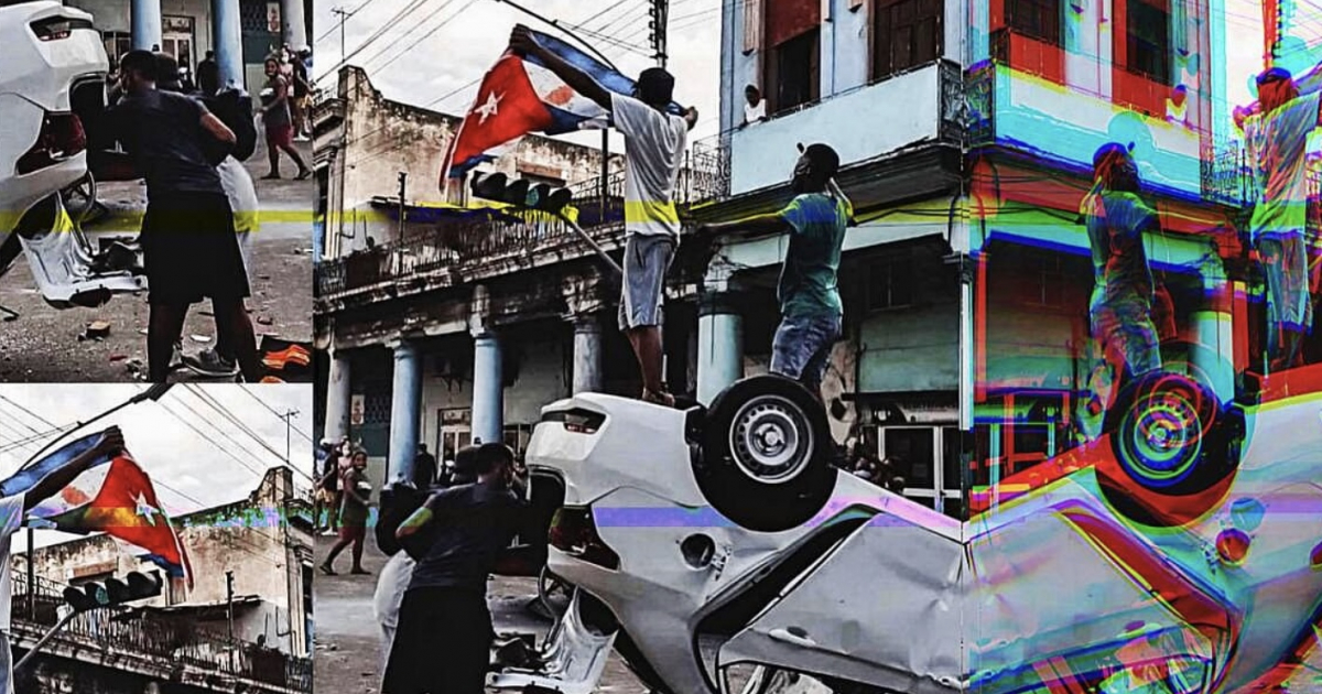 Protestas en Cuba © Cazadores de Fake News