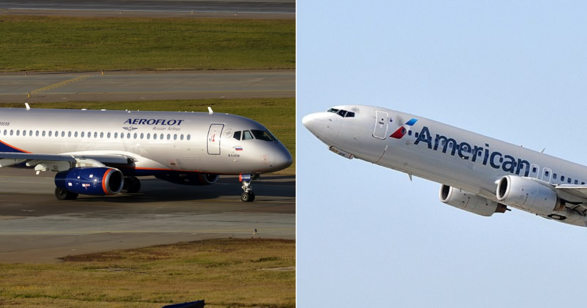 Aviones de American Airlines y Aeroflot © Wikimedia Commons