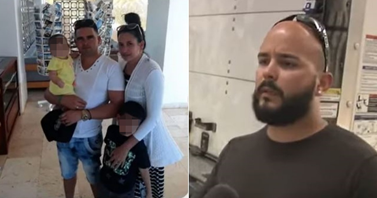 Familia cubana ganadora de la Lotería de Visas de EE.UU. que denuncia que fueron estafados (i) y Familiar en Miami (d) © Collage YouTube/screenshot-AmericaTevé