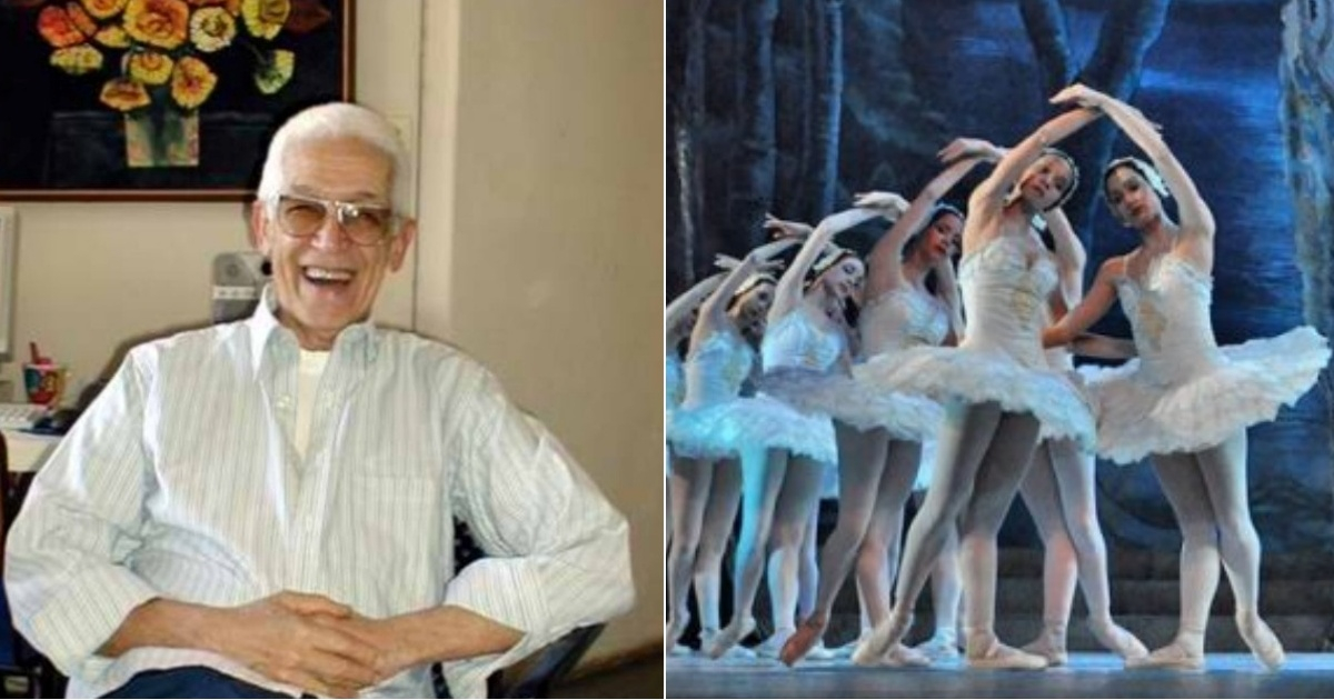 Julio Castaño (I) y fotograma de El lago de los cisnes (D) © Facebook / Ballet Nacional de Cuba - Cubadenbate