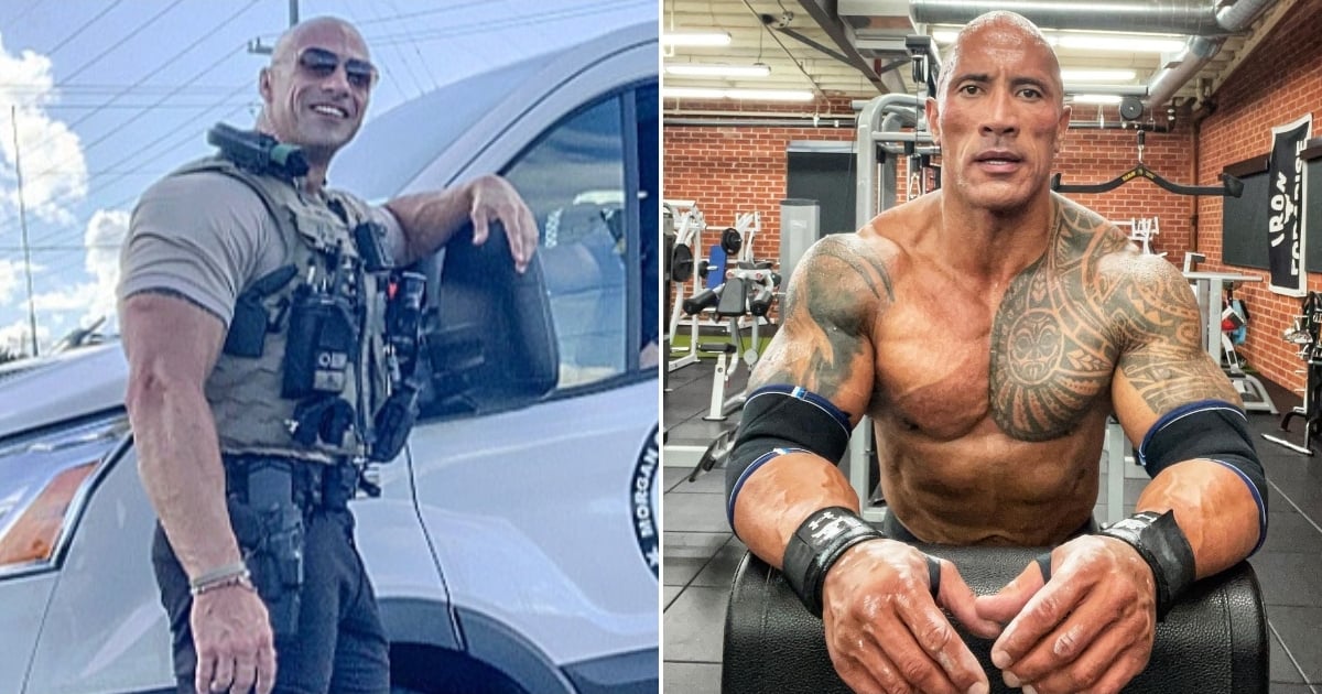 Eric Fields y The Rock © Facebook / Morgan County Sheriff´s Office, Instagram / The Rock