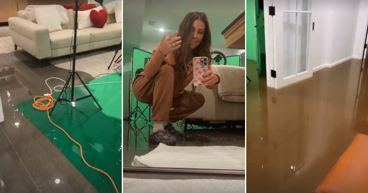 Thalia enseña las consecuencias de las inundaciones en su casa © Instagram / Thalia