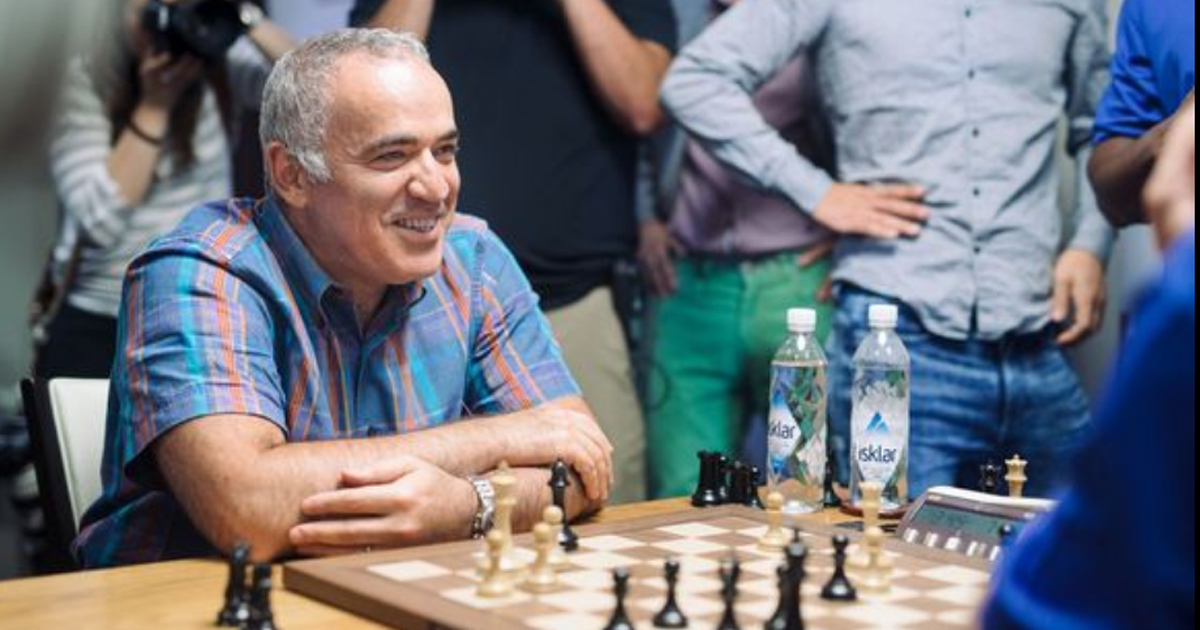 Kasparov, durante la anterior edición del certamen © Leinier Domínguez/Facebook