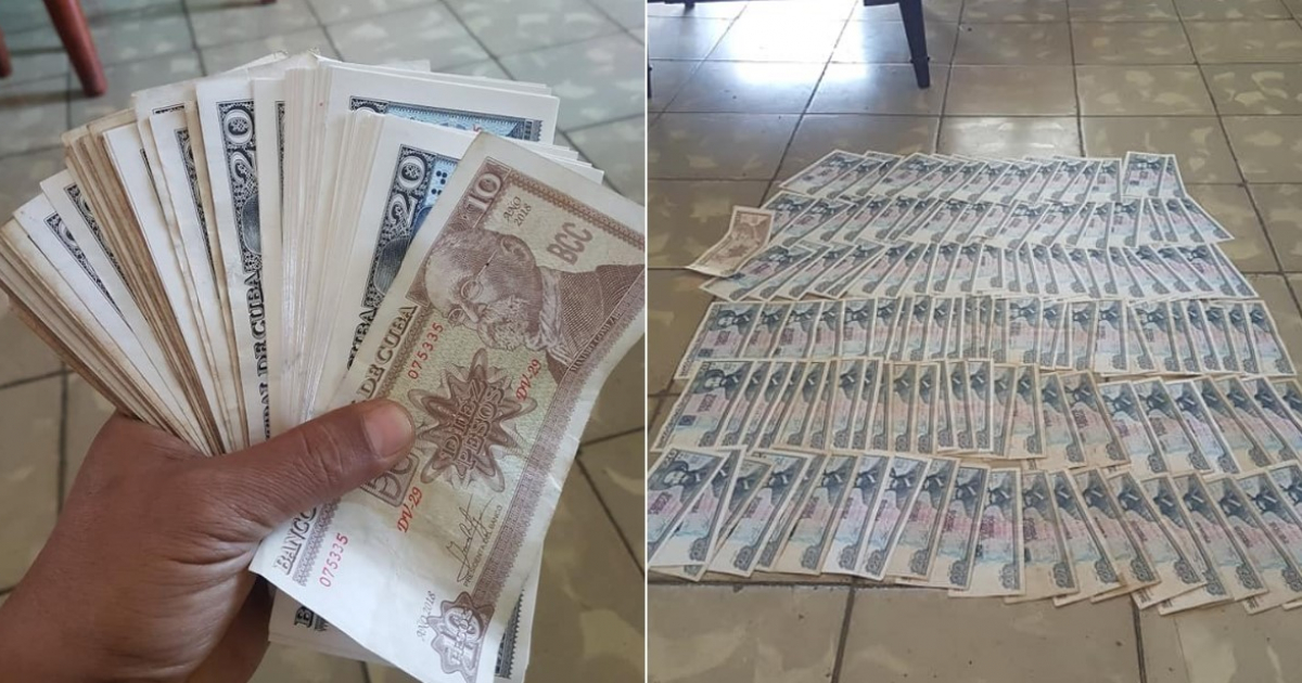 Cubano muestra todo el dinero que necesita para dos pares de chancletas © Facebook Rilder Rodriguez Chi