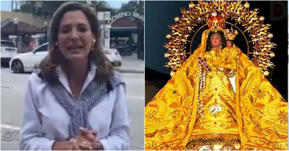 María Elvira Salazar en el Día de la Virgen de la Caridad del Cobre © Twitter/María Elvira Salazar
