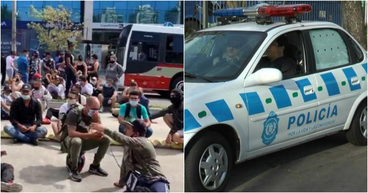 Migrantes cubanos en Uruguay/ Policía Nacional de Uruguay (foto referencia) © Twitter/Leo Sarro Press/Facebook/Policía Nacional de Uruguay