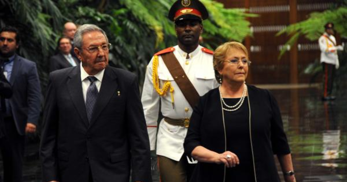 Michelle Bachelet visita Cuba como presidenta de Chile en 2018. © Archivo cuba.cu