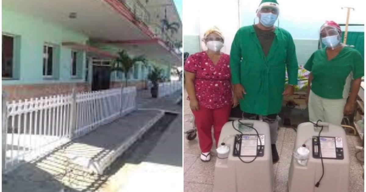 Hospital "Dr. Daniel Codorniú Pruna" y entrega de concentradores de oxígeno. © Facebook / Hospital "Dr. Daniel Codorniú Pruna" y Yaquelin Abreu