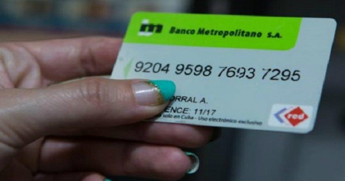 Tarjeta magnética del Banco Metropolitano © Radio Rebelde