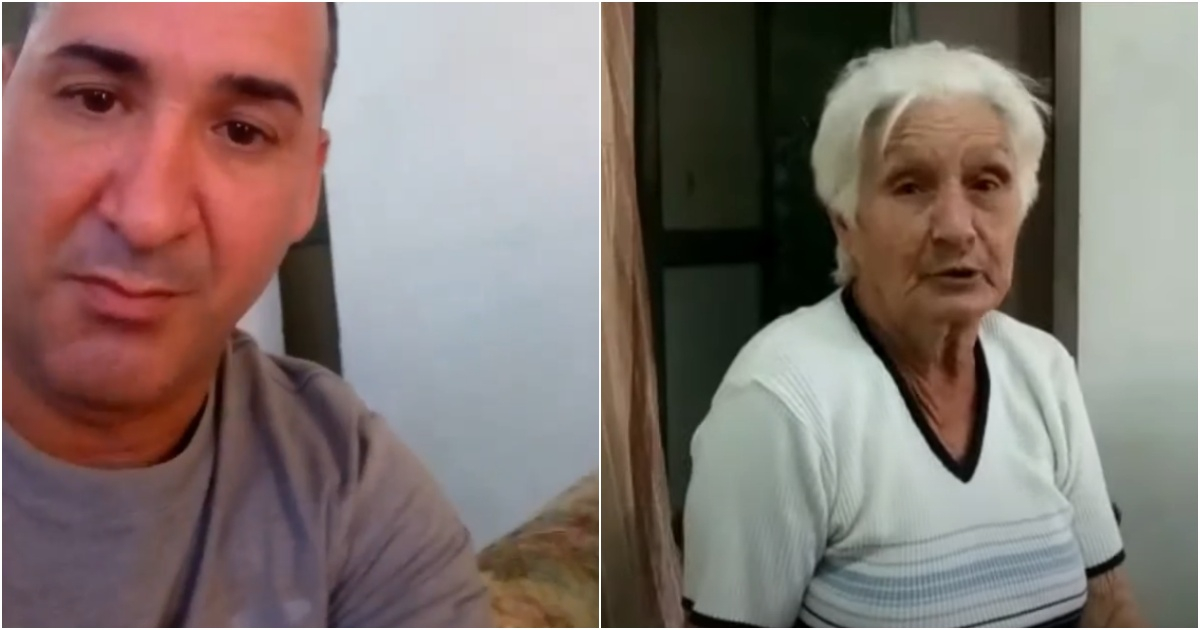 Moncho Pérez y su madre Ana María Conde © Captura video/Cubanet