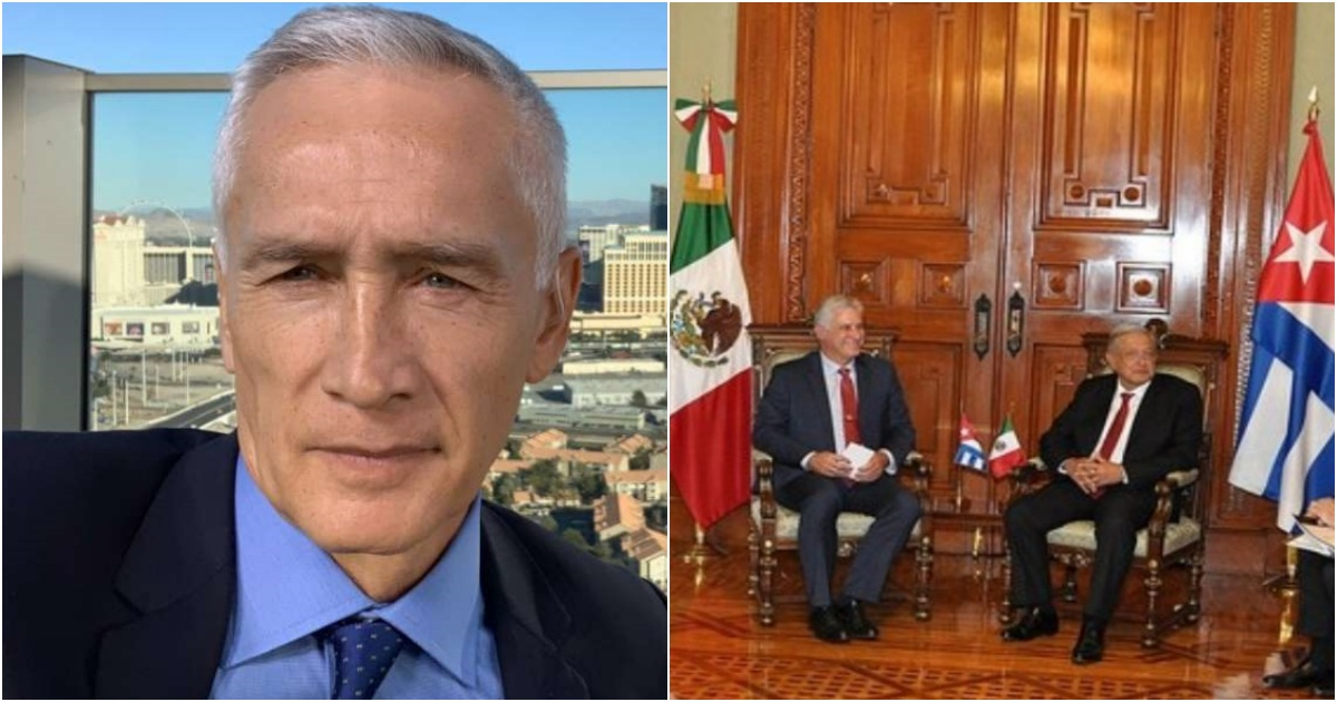 Jorge Ramos critica postura de López Obrador con Díaz-Canel. © Twitter/ Jorge Ramos/ Presidencia de México